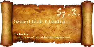 Szebellédi Klaudia névjegykártya