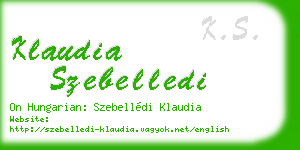 klaudia szebelledi business card